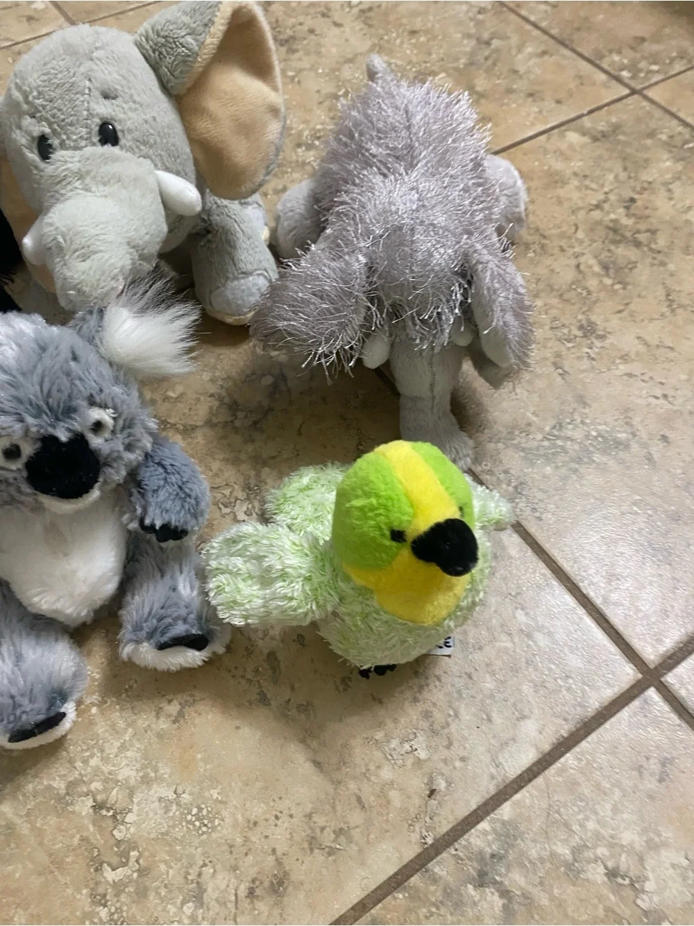 Lot of 6 Ganz Webkinz & Lil'Kinz Plush Toys Turtle, Bear, Koala, Elephants Bird